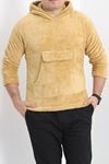 Kanguru Cep Kapşonlu Peluş Sweat Camel - 9062.1153.